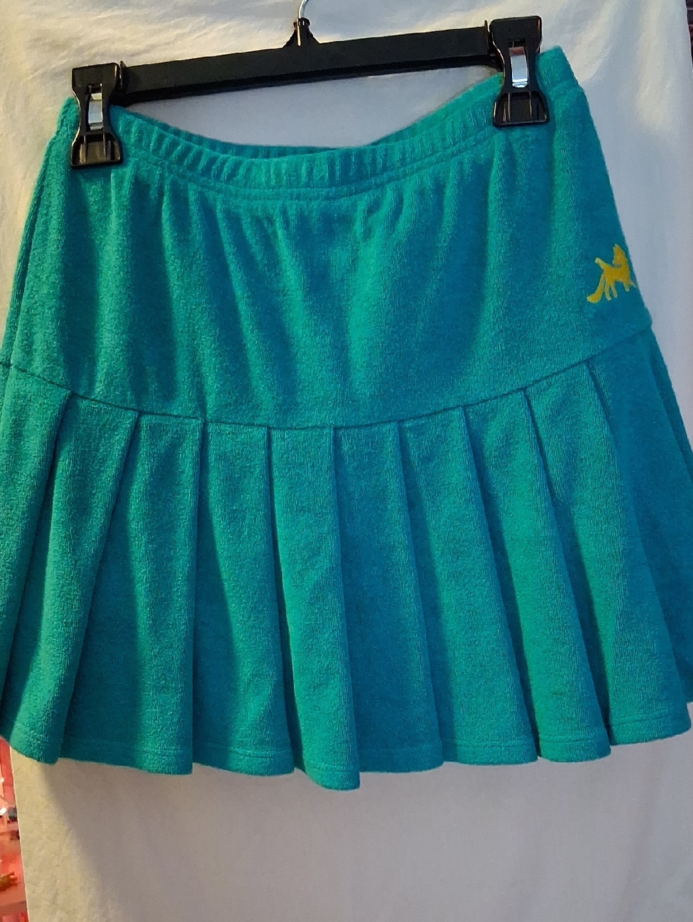 New With Tags Girls Teal Pleated Skater Skirt with Elastic Waist